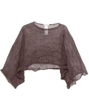 Antonelli Top Met Textuur - Bruin