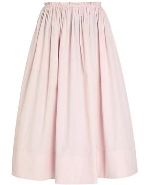 Gabriela Hearst Shiva Gathered Midi Skirt - Pink