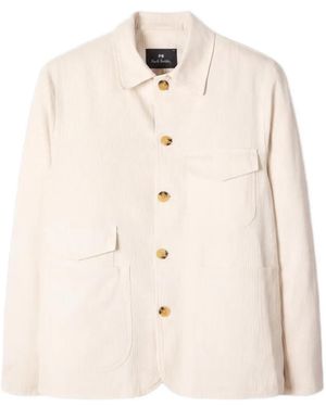 Paul Smith Corduroy Button-Down Jacket - Natural