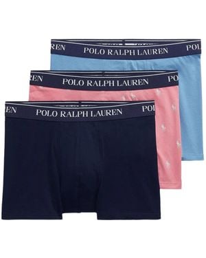Polo Ralph Lauren Cotton-Blend Boxers (Pack Of Three) - Blue
