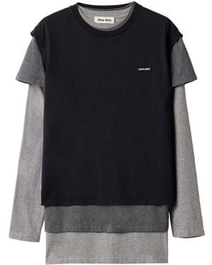 Miu Miu Jersey T-Shirts (Set Of Three) - Black