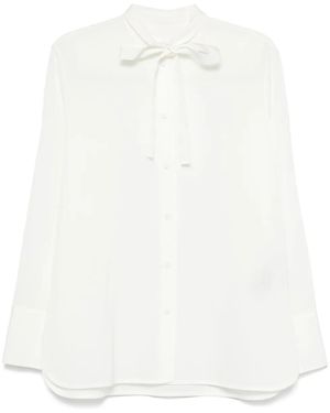 Jil Sander Pussy-Bow Shirt - White