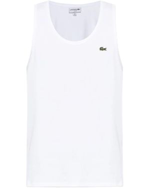 Lacoste Ribbed-Knit Top - White