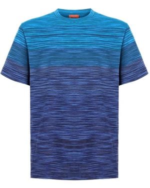 Missoni Ombre Striped T-Shirt - Blue