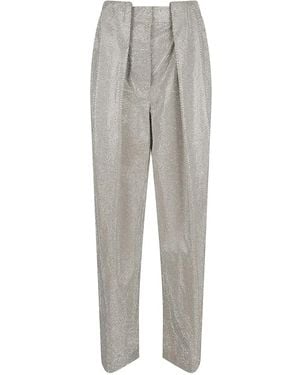 Stella McCartney デコラティブ タックパンツ - グレー