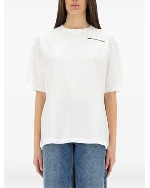 Aspesi Short-Sleeve Lettering T-Shirt - White