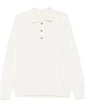 Eleventy Long-sleeves Polo Shirt - White