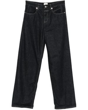 Closed Nikka Logo-Patch Wide-Leg Jeans - Blue