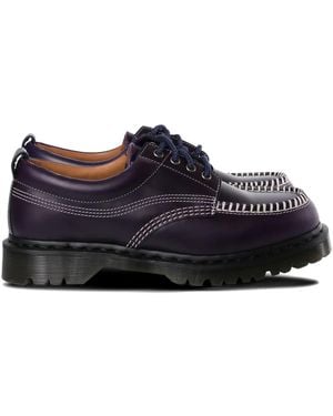 Dr. Martens Lowell Contrast-Stitch Leather Brogues - Black
