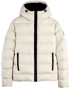 Fay Quilted Hooded Jacket - Natural