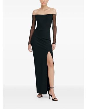 MARCELLA Marian Off-Shoulder Slit Maxi Dress - Black