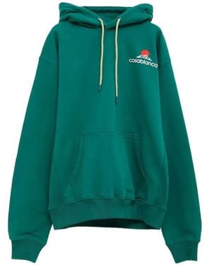 CASABLANCA Montagne-Print Hoodie - Green