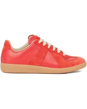 Maison Margiela Replica Leather Trainers - Red