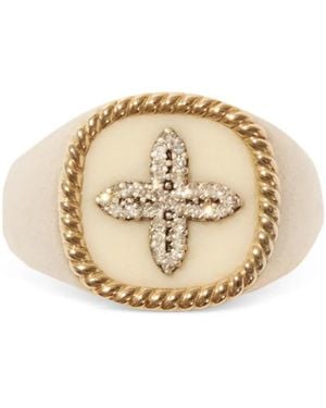 Pascale Monvoisin Bowie Diamond Signet Ring - Metallic
