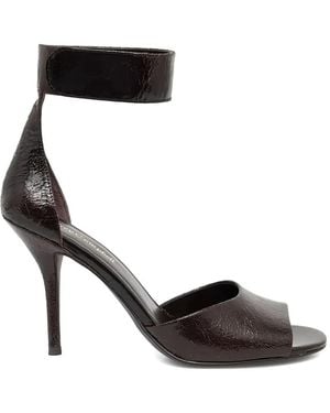 Jeffrey Campbell Leather Ankle-Strap Sandals - Black