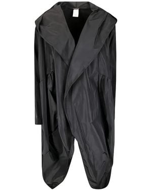 Hira Hooded Wrap Trench - Black