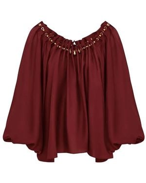 Zimmermann Aster Blouse Met Kralen - Rood