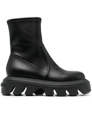 Casadei チャンキーソール レザーシューズ - ブラック