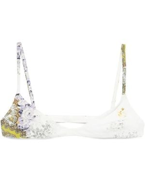 Christopher Esber Top de bikini estampado - Blanco