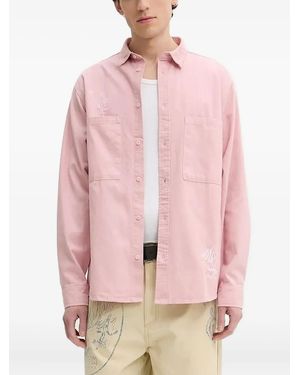 Desigual Flower-Embroidered Shirt - Pink