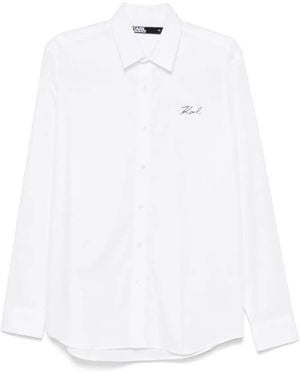 KARL LAGERFELD Logo-Print Shirt - White