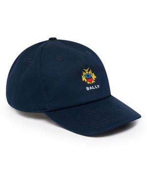 Bally Cappello Da Baseball Con Ricamo - Blu