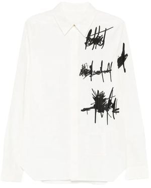 Rick Owens Rev Embroidered Shirt - White