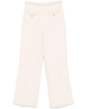 Sandro Tweed Trousers - White