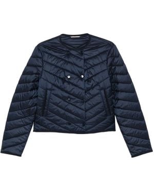 BOSS Pranella Quilted Double-Breasted Jacket - Blue
