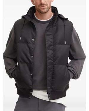 Theory Hooded Zip-up Gilet - Black