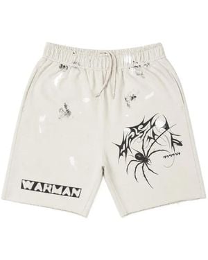 WARMAN Short De Sport À Imprimé Graphique - White