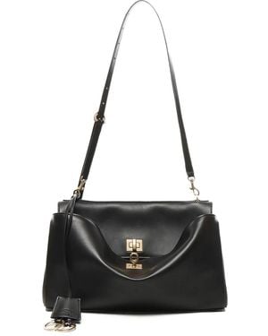 Balenciaga Rodeo Turn-Lock Closure Calfskin Shoulder Bag - Black
