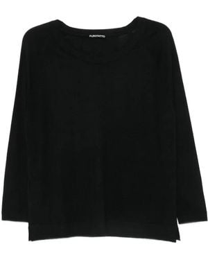 Purotatto Raglan-Sleeve Jumper - Black