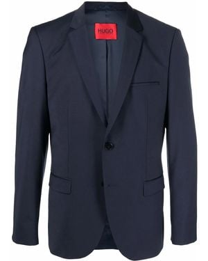 HUGO Single-Breasted Suit Jacket - Blue