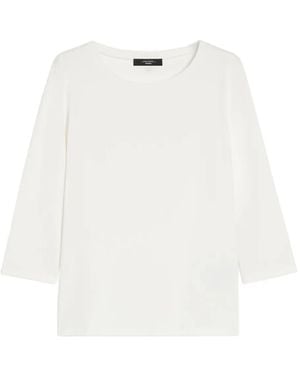 Weekend by Maxmara Three-Quarter Sleeves Top - White