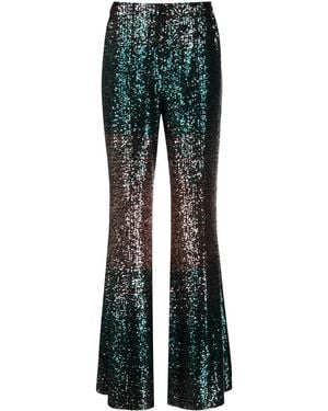 Elie Saab Two-Tone Sequin Trousers - Green