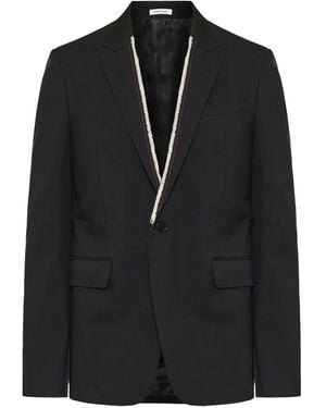 McQueen Giacca Con Bottone Singolo - Nero