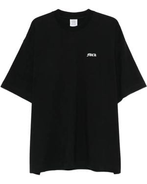 Vetements T-Shirt mit Print - Schwarz