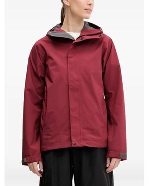 Haglöfs Hooded Logo-Detailed Jacket - Red