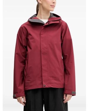 Haglöfs Hooded Logo-Detailed Jacket - Red