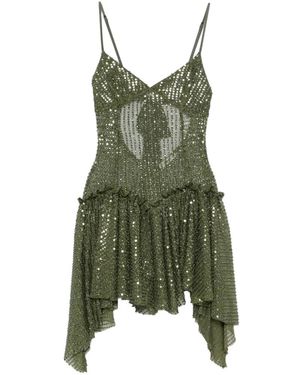 Siedres Vestido corto Lustina con lentejuelas - Verde