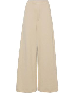 Gauchère Wide-Leg Jersey Pants - Natural