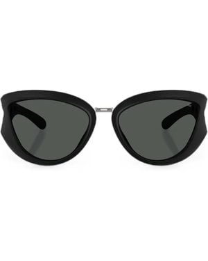 DIESEL Logo-Plaque Cat-Eye Sunglasses - Black