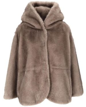 Bully Faux-Fur Hooded Jacket - Brown