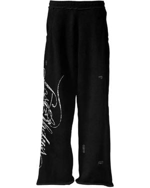 LOSTSHDWS Distressed Track Trousers - Black