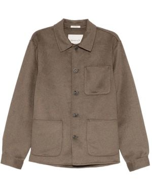 GANT Reg Handstitched Overshirt - Brown