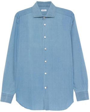 Kiton ボタン シャツ - ブルー