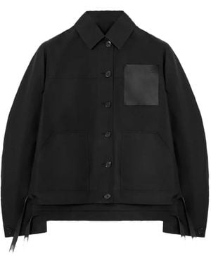 Loewe Button-Fastening Pocket Jacket - Black