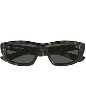 Balenciaga Rectangle-Frame Sunglasses - Black