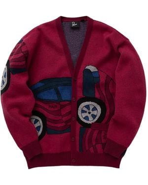 by Parra カーインターシャ カーディガン - レッド